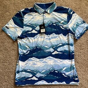 Good Good Golf Oceanic Pattern Polo Shirt